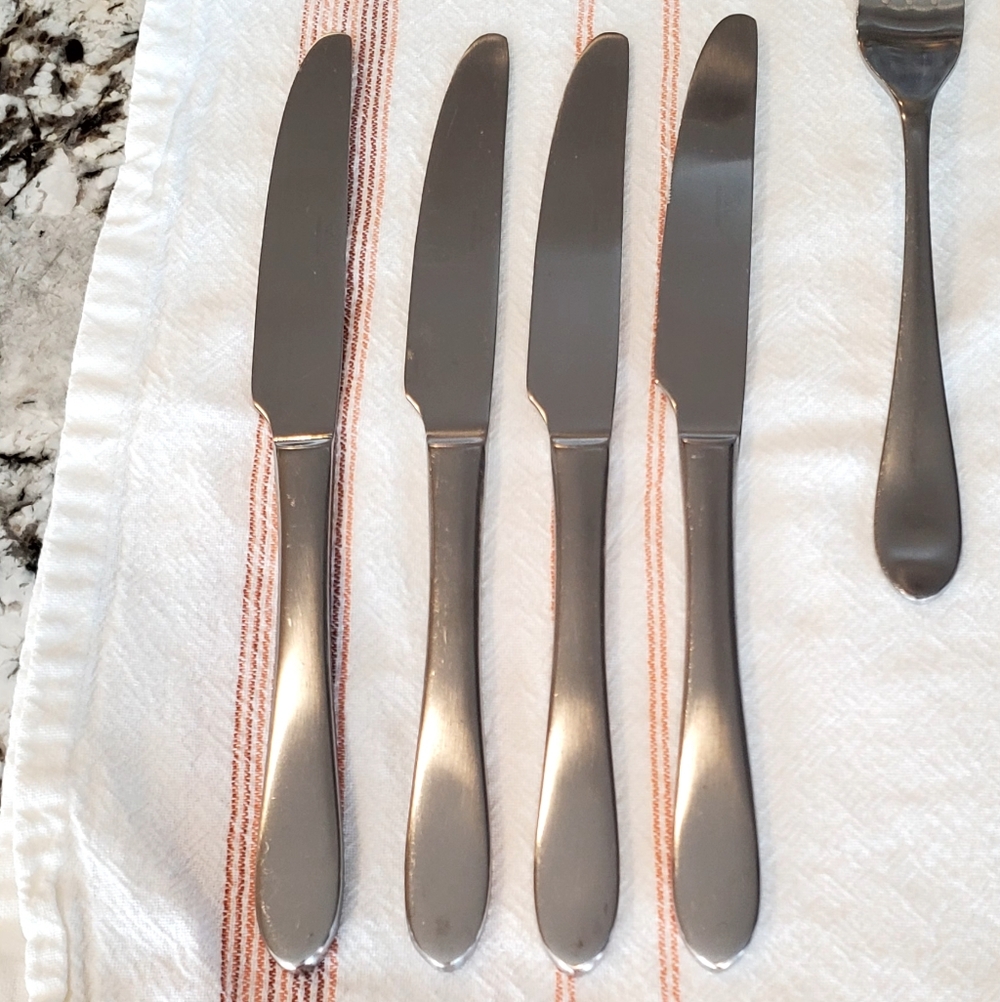 Robert Welch 8 Piece Set Meridian Brushed Satin 18/10 Stainless Flatware EUC - Picture 4 of 13